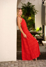Scarlett Frayed Textured Maxi Dress