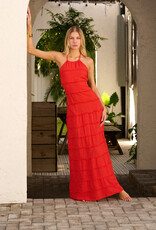 Scarlett Frayed Textured Maxi Dress