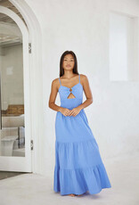 Nora Ring Detail Ruched Waist Maxi Dress