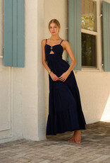 Nora Ring Detail Ruched Waist Maxi Dress