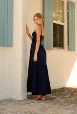 Nora Ring Detail Ruched Waist Maxi Dress