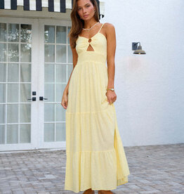 Nora Ring Detail Ruched Waist Maxi Dress