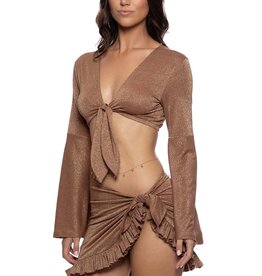 Luli Fama Bell Sleeve Crop Top