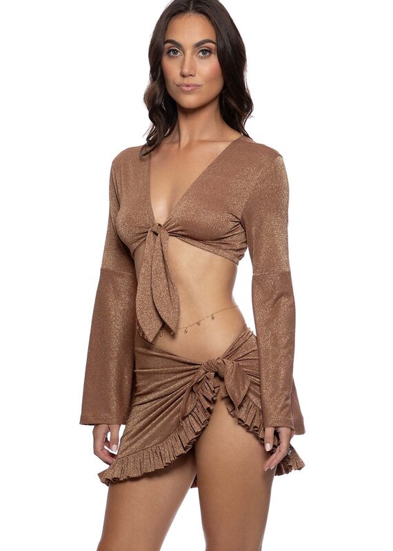 Luli Fama Bell Sleeve Crop Top