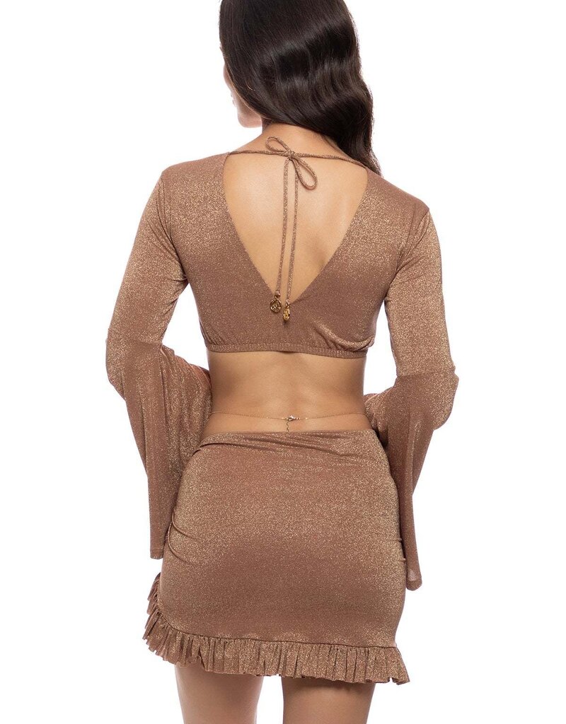 Luli Fama Bell Sleeve Crop Top