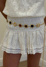 Candy Crystal Multicolor Gold Chain Belt