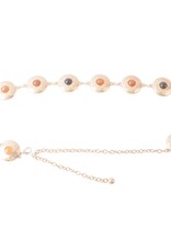 Eye of the Tiger Multicolor Gemstone Chain Belt Gold