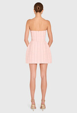 Amanda Uprichard Strapless Bethany Romper Mini Dress in Charlotte Tweed