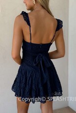 Bree Lace Tie Back Mini Dress