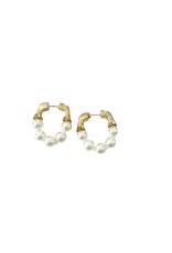 Marina Pearl Hoop Earrings