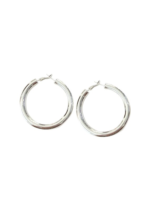 Shelby Hoop Earrings Silver