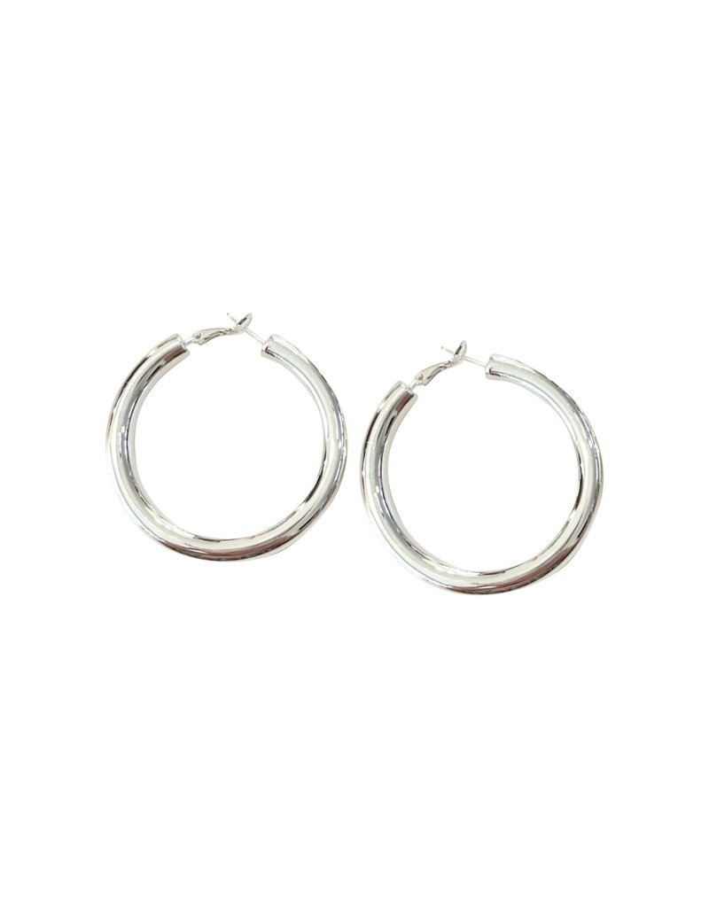 Shelby Hoop Earrings Silver