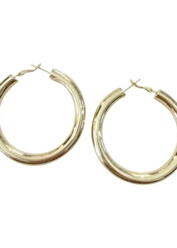 Shelby Hoop Earrings Gold