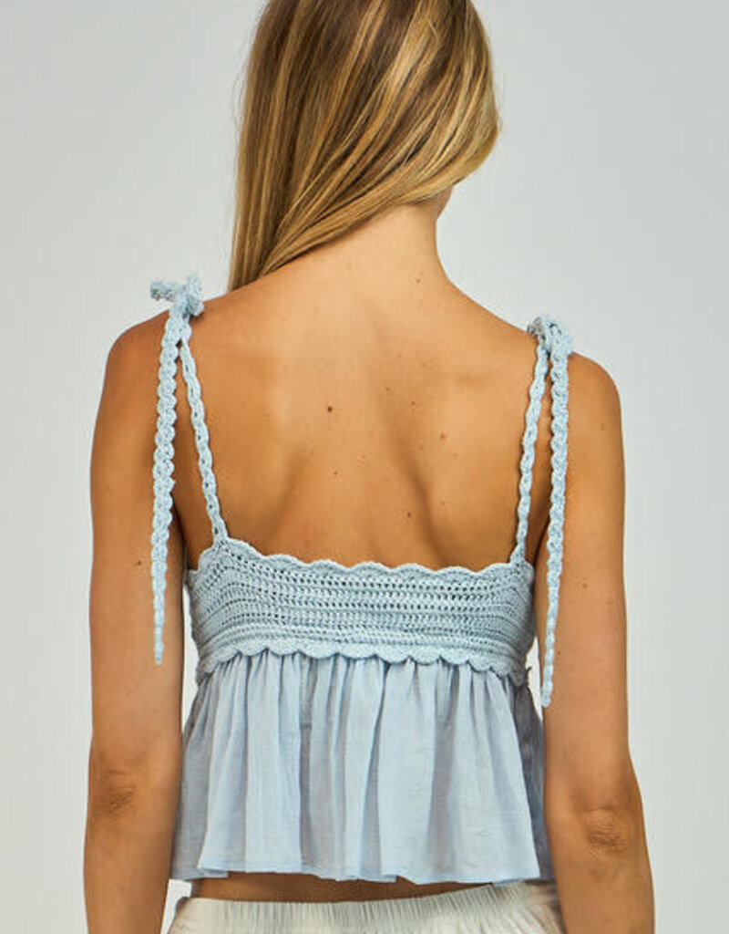 Crochet Bust Shoulder Tie Top