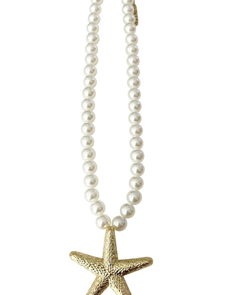 Sea Necklace with Starfish Pendant Pearl