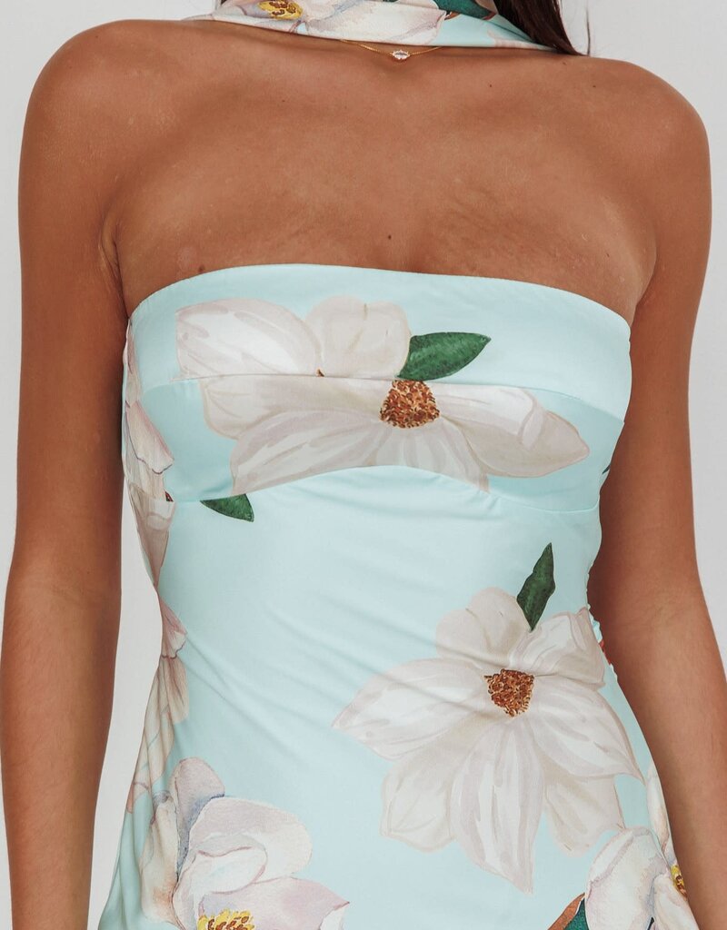 Choker Floral Maxi Dress