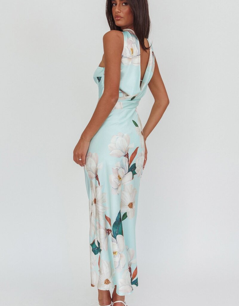 Choker Floral Maxi Dress