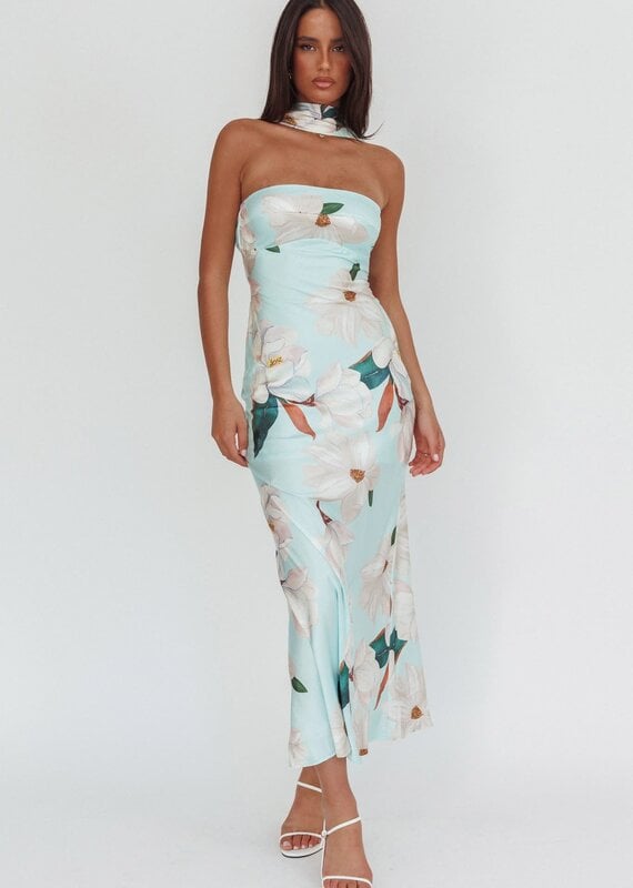 Choker Floral Maxi Dress