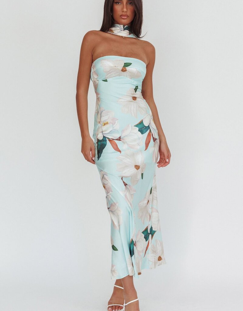 Choker Floral Maxi Dress