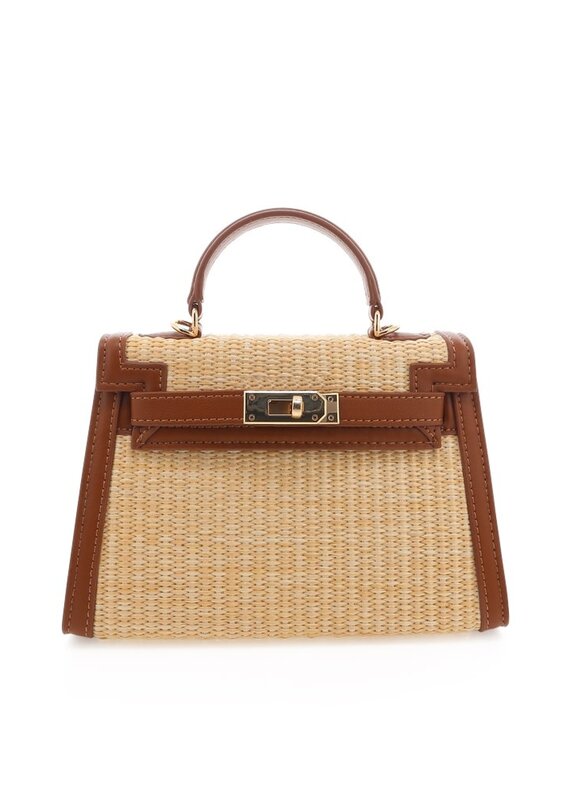 Billini Hariette Raffia Handle Bag Natural Raffia Tan
