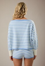 Anna Stripe Oversized Off Shoulder Top