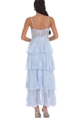 Lucy In The Sky Floral Ruffle A Line Maxi Dress