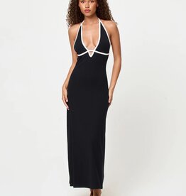L Space Shea Ribbed Binding Bodycon Maxi Dress
