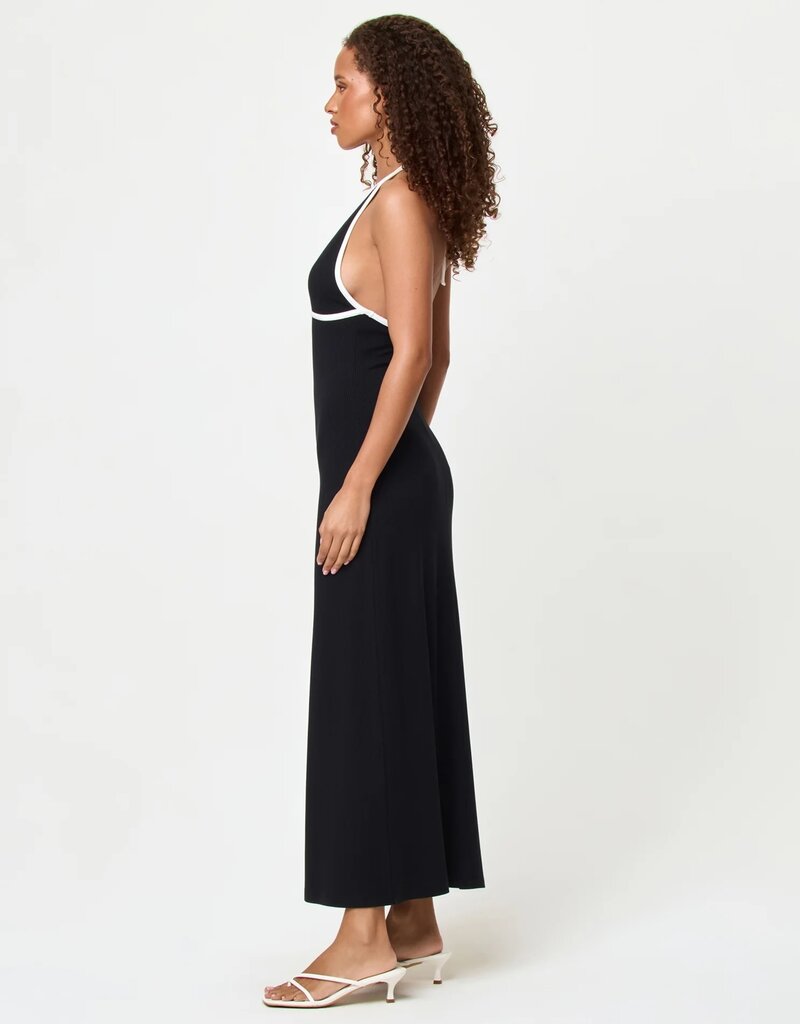L Space Shea Ribbed Binding Bodycon Maxi Dress