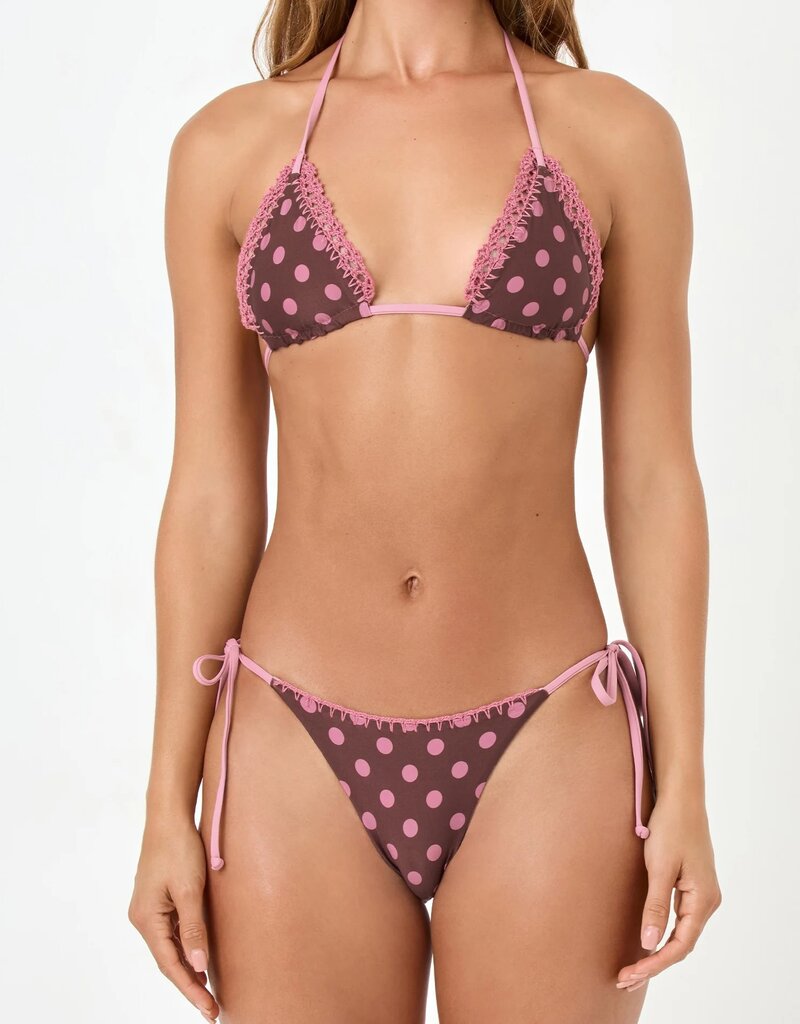 L Space Samba Polka Dot Triangle Bikini Top
