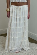 Tiered Crinkle Top and Maxi Skirt Set