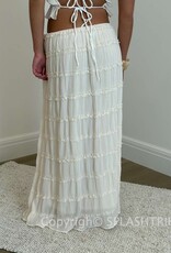 Tiered Crinkle Top and Maxi Skirt Set