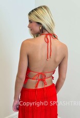 Tiered Crinkle Top and Maxi Skirt Set