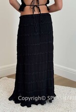 Tiered Crinkle Top and Maxi Skirt Set