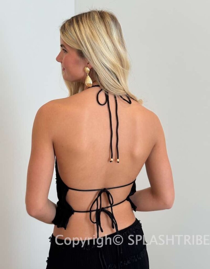 Tiered Crinkle Top and Maxi Skirt Set