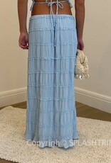 Tiered Crinkle Top and Maxi Skirt Set