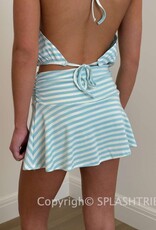 Dorsey Striped Folded Waist Mini Skirt
