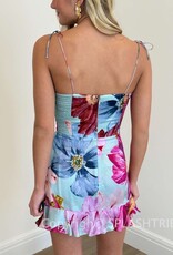 Amanda Uprichard Magnolia Romper Mini Dress in Daphne Floral