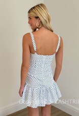 Tie Front Polka Dot Mini Dress