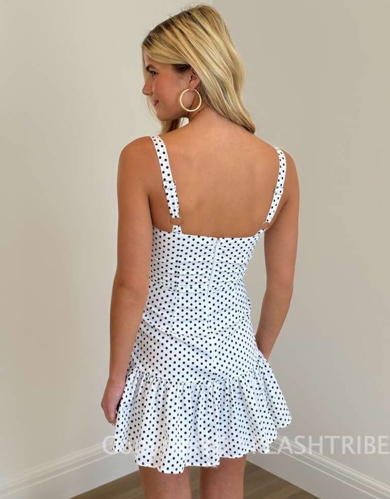 Tie Front Polka Dot Mini Dress
