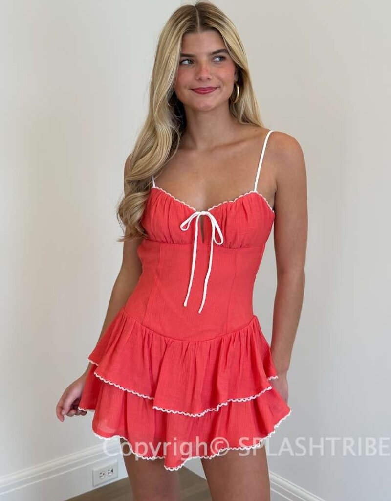 Rowen Tiered Open Back Mini Dress