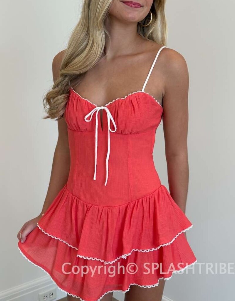 Rowen Tiered Open Back Mini Dress
