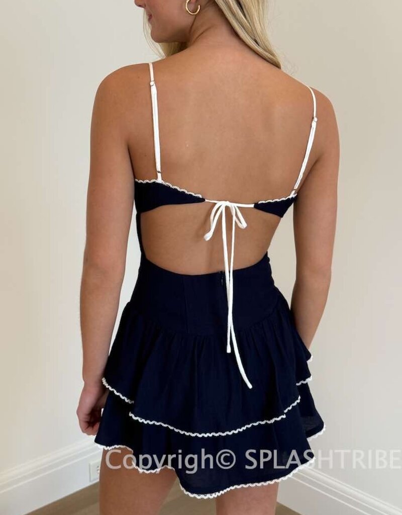 Rowen Tiered Open Back Mini Dress