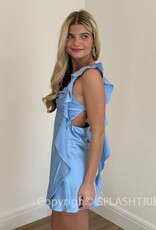 Jinea Satin Frill Mini Dress