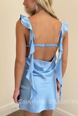 Jinea Satin Frill Mini Dress