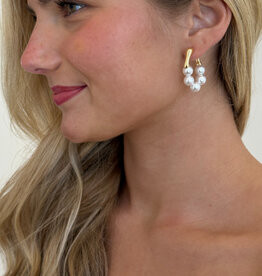 Marina Pearl Hoop Earrings