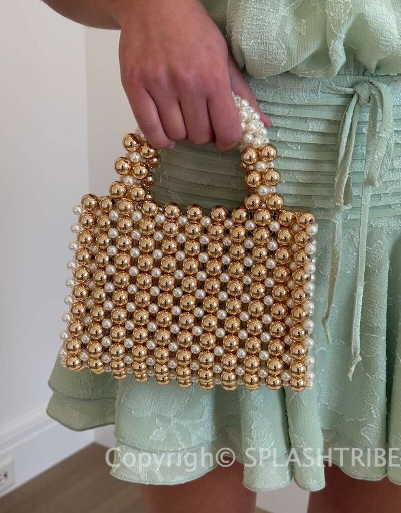 Taylor Metallic Beaded Bag