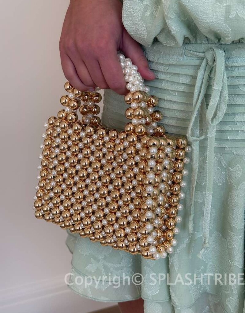 Taylor Metallic Beaded Bag