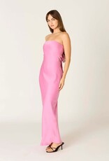 Schmitt Satin Strapless Tie Back Maxi Dress