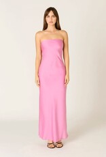 Schmitt Satin Strapless Tie Back Maxi Dress