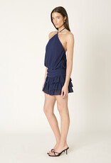 Tiered Ruffle Skirt Romper Mini Dress